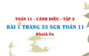 Bài 1 trang 33 Toán 11 tập 2 Cánh Diều